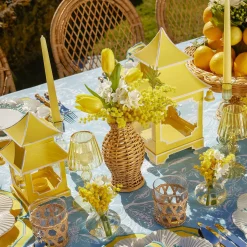 Outlet Mrs. Alice Mini Yellow Pagoda Lantern (Pair)