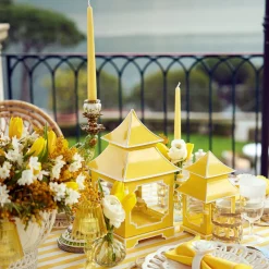 Outlet Mrs. Alice Mini Yellow Pagoda Lantern (Pair)
