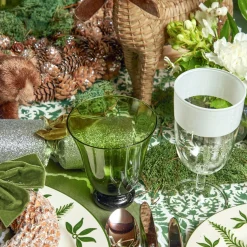 Hot Mrs. Alice Moss Green Tulip Glasses (Set Of 4)