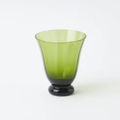 Hot Mrs. Alice Moss Green Tulip Glasses (Set Of 4)
