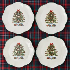 Outlet Mrs. Alice Christmas Tree Dinner Plate (Set Of 4)