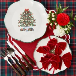 Outlet Mrs. Alice Christmas Tree Dinner Plate (Set Of 4)