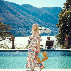Best Mrs. Alice Rattan Tote Bag (Blue Bow)