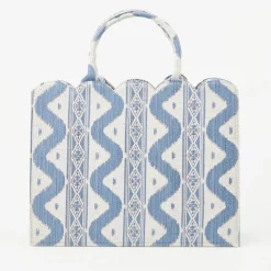 Hot Mrs. Alice Tote Bag (Blue Ikat)