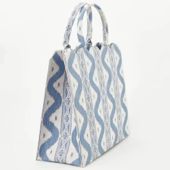 Hot Mrs. Alice Tote Bag (Blue Ikat)