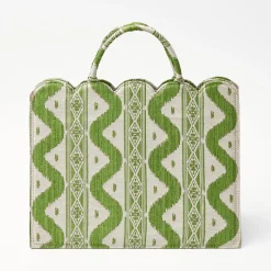 Online Mrs. Alice Tote Bag (Green Ikat)
