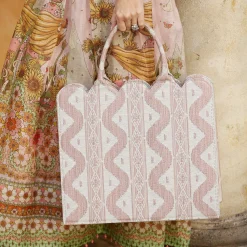 Online Mrs. Alice Tote Bag (Pink Ikat)