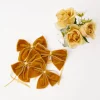 New Mrs. Alice Mustard Velvet Napkin Bows (Set Of 4)