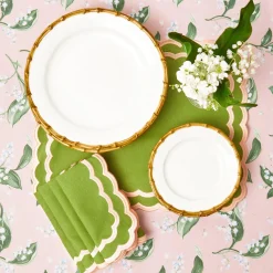 New Mrs. Alice Nancy Bamboo Dinner & Starter Plates (Set Of 8)