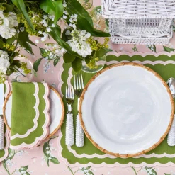 New Mrs. Alice Nancy Bamboo Dinner & Starter Plates (Set Of 8)
