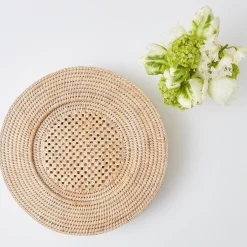 Hot Mrs. Alice Natural Rattan Charger Plates (Set Of 4)