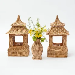 Hot Mrs. Alice Natural Rattan Decoration Set