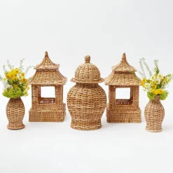New Mrs. Alice Natural Rattan Decoration Set