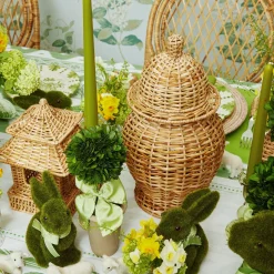 New Mrs. Alice Natural Rattan Ginger Jar