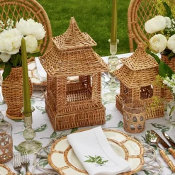 Discount Mrs. Alice Natural Rattan Pagoda Decoration Set