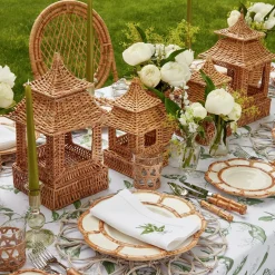 New Mrs. Alice Natural Rattan Pagoda Decoration Set