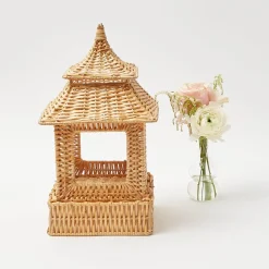 Clearance Mrs. Alice Natural Rattan Pagoda Lantern