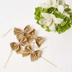 Mrs. Alice Oat Velvet Napkin Bows (Set Of 4)