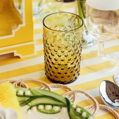 Clearance Mrs. Alice Olive Green Hobnail Jug & Glasses (Set Of 6)