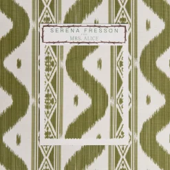 Hot Mrs. Alice Olive Green Ikat Stripe Fabric