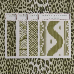 Mrs. Alice Olive Green Leopard Fabric