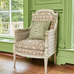 Mrs. Alice Olive Green Leopard Fabric