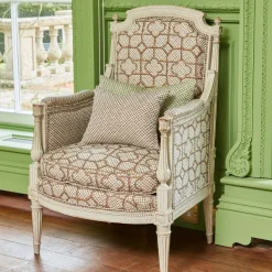 Online Mrs. Alice Olive Green Lotus Flower Fabric