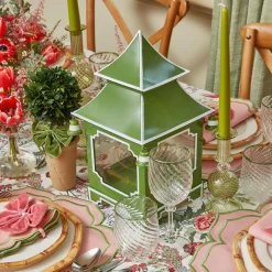 Clearance Mrs. Alice Olive Rim Swirl Glassware Set