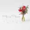 Outlet Mrs. Alice Olive Rim Swirl Water Glass (Set Of 4)
