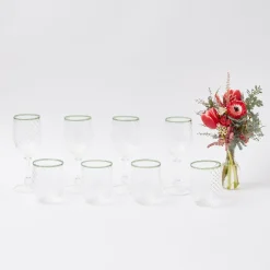 Outlet Mrs. Alice Olive Rim Swirl Water Glass (Set Of 4)