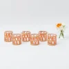 Sale Mrs. Alice Orange Raffia Water Glasses (Set Of 6)