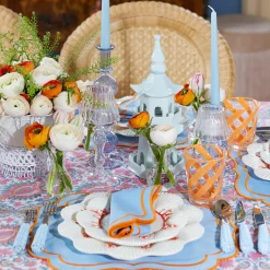 Clearance Mrs. Alice Orange Swirl Outdoor Glasses (Set Of 6)