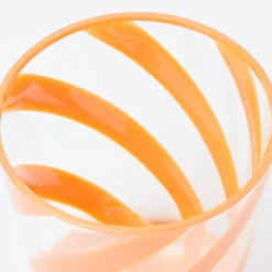 Clearance Mrs. Alice Orange Swirl Outdoor Glasses (Set Of 6)