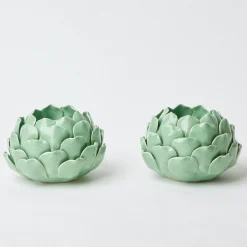 Online Mrs. Alice Pale Green Artichoke Candle Holder (Pair)