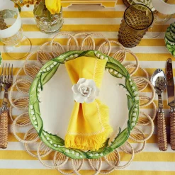 Online Mrs. Alice Passalacqua Yellow Stripe Tablecloth