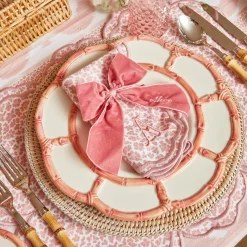Hot Mrs. Alice Personalised Dusty Pink Napkin Bow