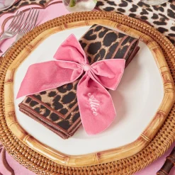 Hot Mrs. Alice Personalised Dusty Pink Napkin Bow