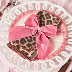 Hot Mrs. Alice Personalised Dusty Pink Napkin Bow