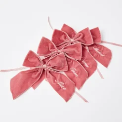Hot Mrs. Alice Personalised Dusty Pink Napkin Bow