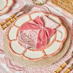 Hot Mrs. Alice Personalised Dusty Pink Napkin Bow
