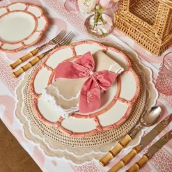 Hot Mrs. Alice Personalised Dusty Pink Napkin Bow