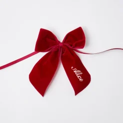 Outlet Mrs. Alice Personalised Red Velvet Napkin Bow