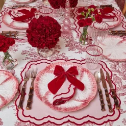Outlet Mrs. Alice Personalised Red Velvet Napkin Bow