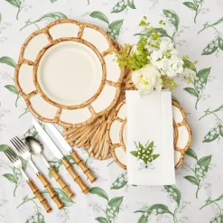 Sale Mrs. Alice Petal Bamboo Ceramic Dinner Plate