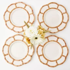Sale Mrs. Alice Petal Bamboo Ceramic Dinner Plate (Set Of 4)
