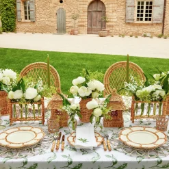 Sale Mrs. Alice Petal Bamboo Ceramic Dinner Plate (Set Of 4)