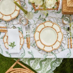 Sale Mrs. Alice Petal Bamboo Ceramic Dinner Plate (Set Of 4)
