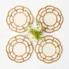 Outlet Mrs. Alice Petal Bamboo Ceramic Dinner & Starter Plates (Set Of 8)