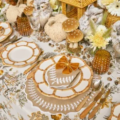 Sale Mrs. Alice Petal Bamboo Ceramic Starter Plate