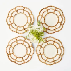 Sale Mrs. Alice Petal Bamboo Ceramic Starter Plate